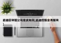启迪区块链公司现状如何[启迪控股业务板块]